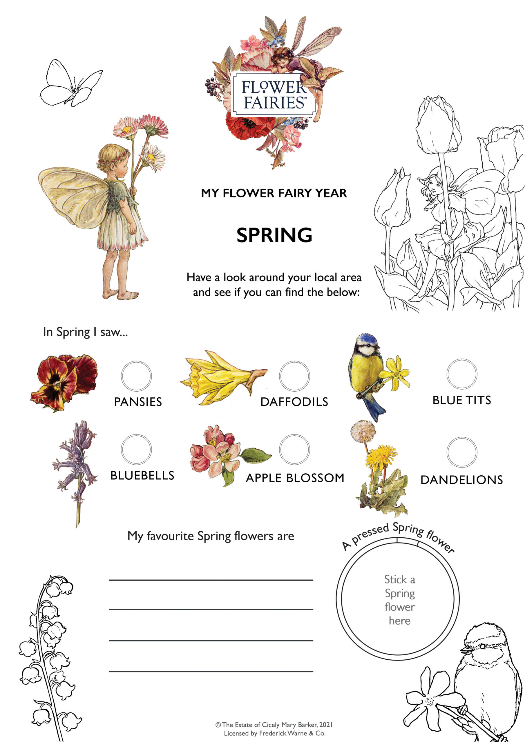 Spring Flowers Activity Sheet